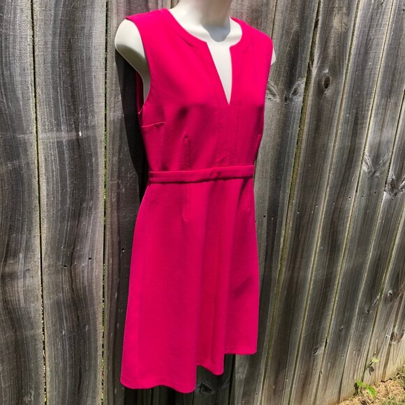 Diane Von Furstenberg Pink Dress 2 Banded Caftan Fleur Sleeveless Mini XS V Neck - Picture 7 of 11